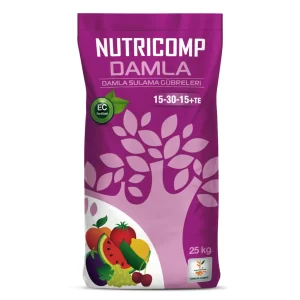 Nutricomp 15-30-15+TE NPK damlama gübresi %30 yüksek fosfor içerikli analiz tablosu